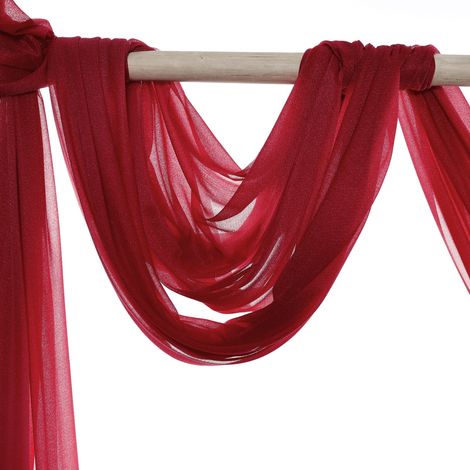 20ft/30ft Chiffon Wedding Arch Draping Fabric Curtain Panel Event Photo Backdrop