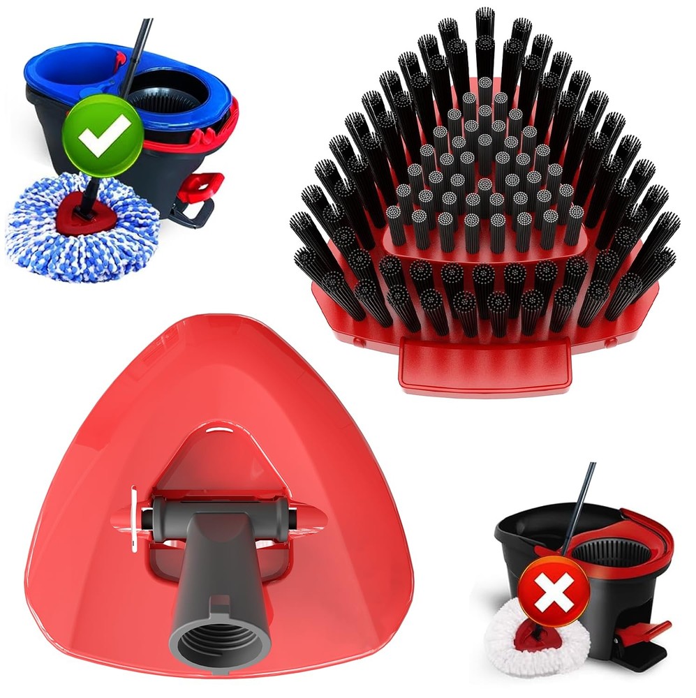 Small Spin Mop Replace Head Base + Scrub Brush for O Cedar 2-Tank RinseClean,...