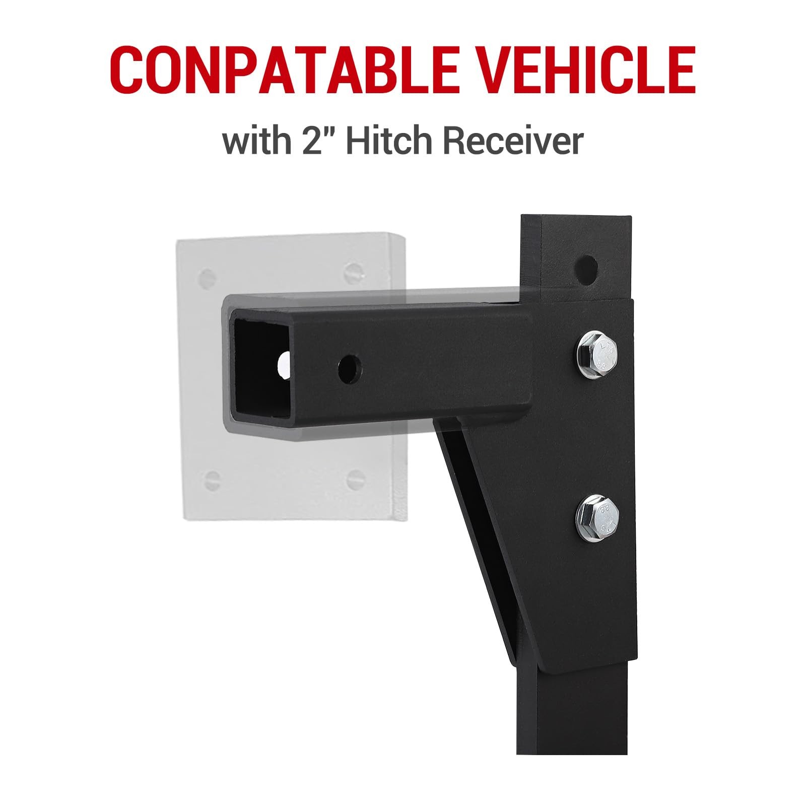 Hitch Mounted Trencher 18" Scarifier Shank w/ 2 Teeth for 2" Receiver Adapters