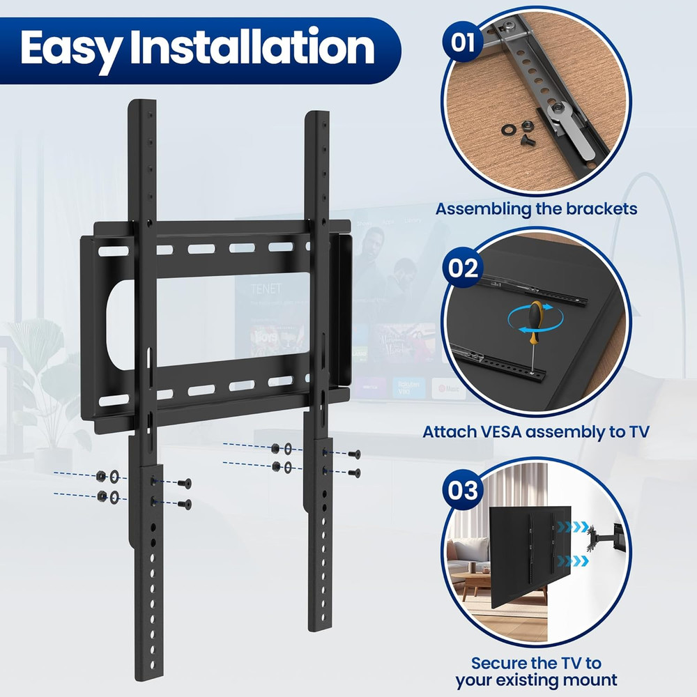TV Mount Extension Bracket,Vertical VESA Mount Extender Bracket Kit for Low Vesa