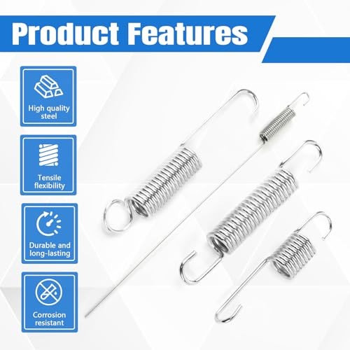 8PCS Motorcycle Kickstand Spring, Metal Kick Side Stand Spring, Stainless