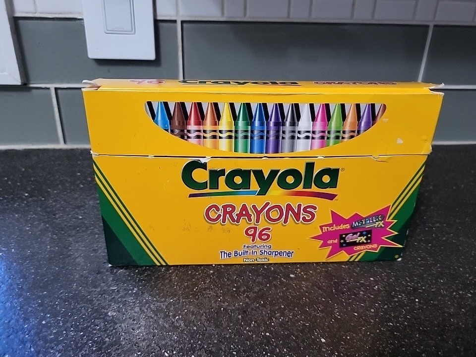 Crayola 96ct Assorted Color Crayons Built-in Sharpener  2001