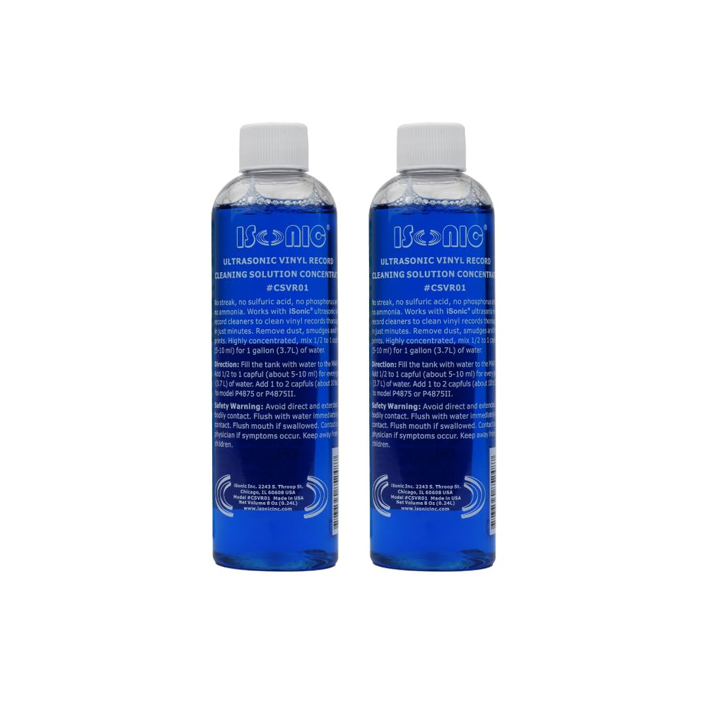 Isonic Vinyl Record Cleaning Solution Concentrate, Csvr01X2 (2-Pack)