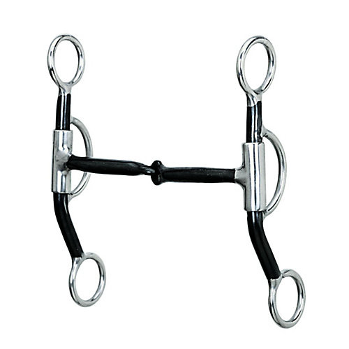 Weaver SS Black Snaffle Double Rein Bit