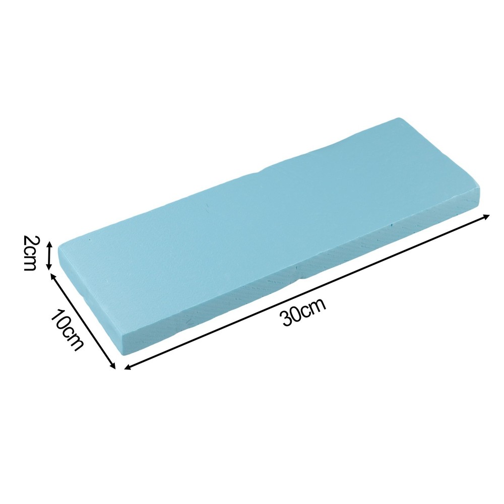 Precise Dimensions with Blue Foam Board for Landscaping Block Construction