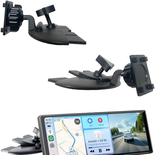 CD Slot Mount for CarPlay Screen, [Heavy-Duty] 360° Rotation CD Mount for
