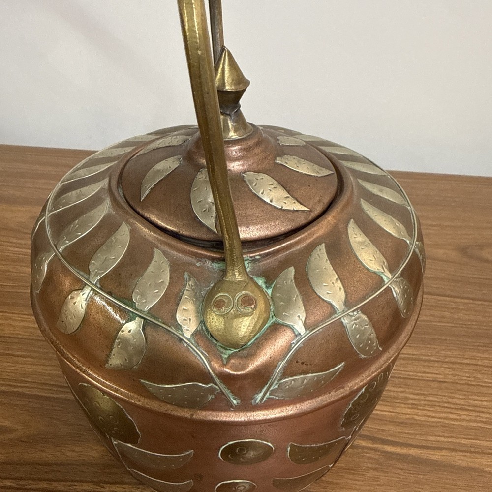 Antique Copper And Brass Teapot/ Kettle