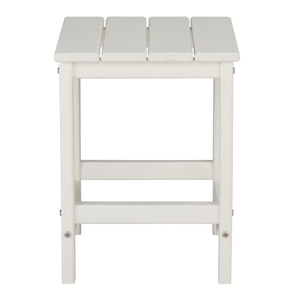 Square Side Table Pool Composite Patio Table HDPE End Tables for Backyard Garden