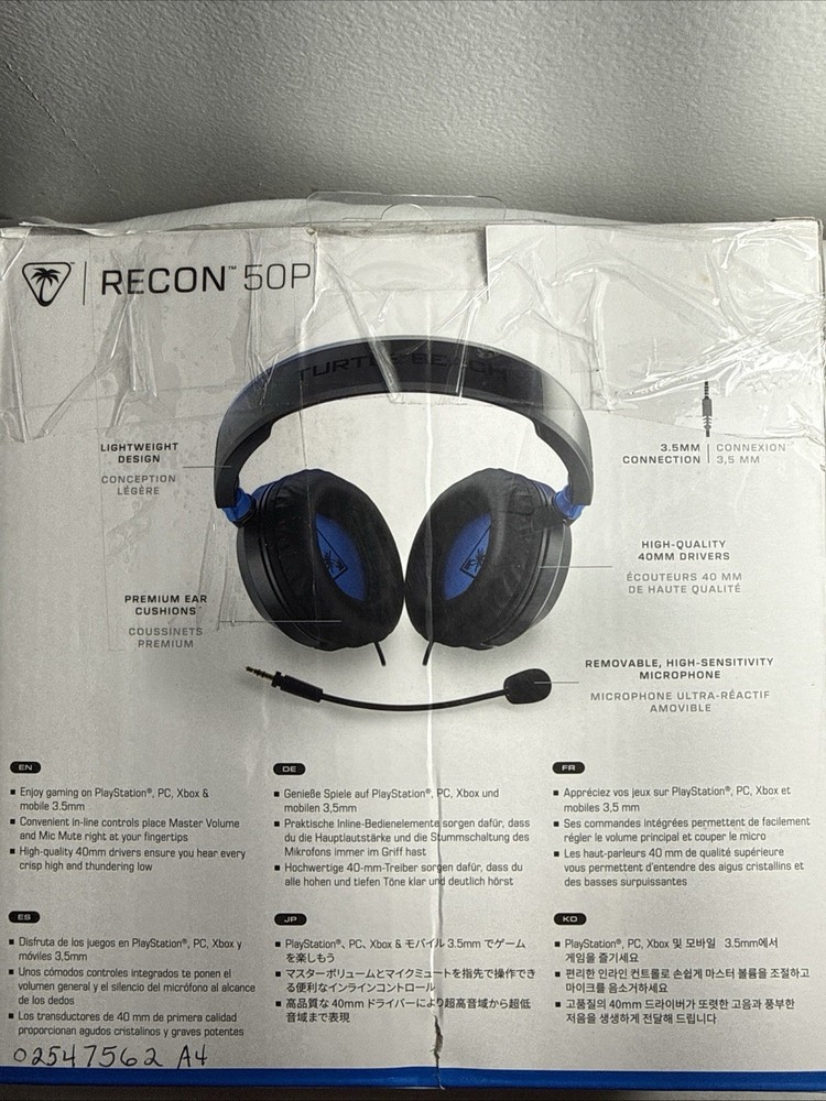 Turtle Beach Wired Multi platform Gaming Headset, Comp. w/PlayStation, XBox