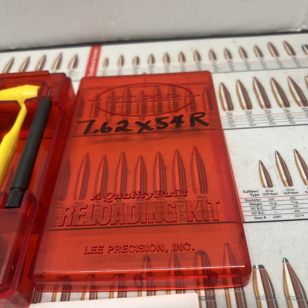 LEE PRECISION LOADER 7.62X54R RUSSIAN KIT COMPLETE & GUIDES - 90243 1987 NICE