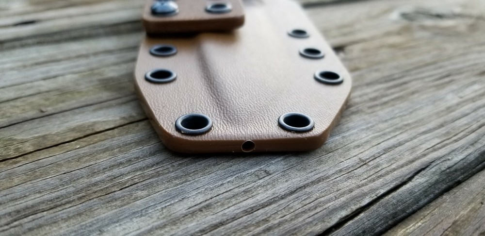 F1 knife kydex sheath, Pancake Style w/ Mini Offset Beltloop (CB)