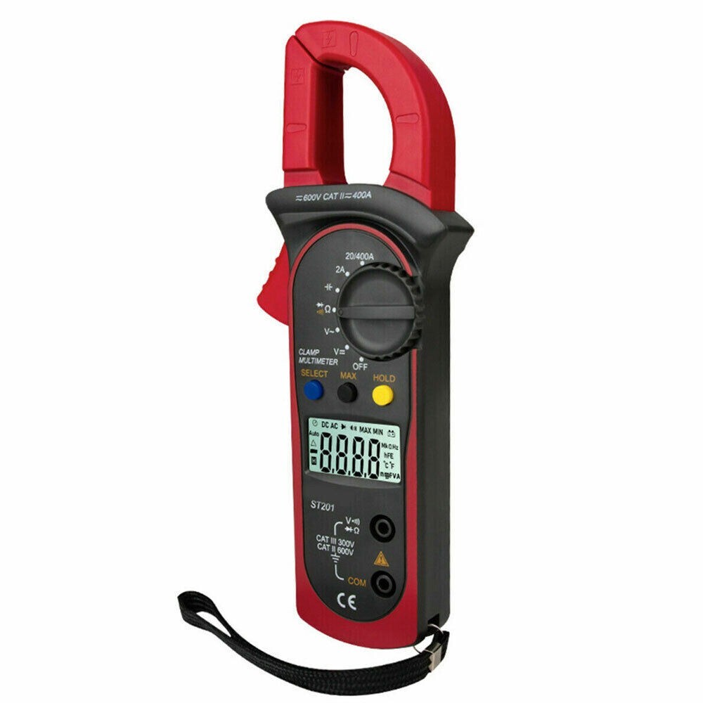 Handheld True RMS Digital Clamp Meter Multimeter AC Volt Amp Ohm Cap Tester