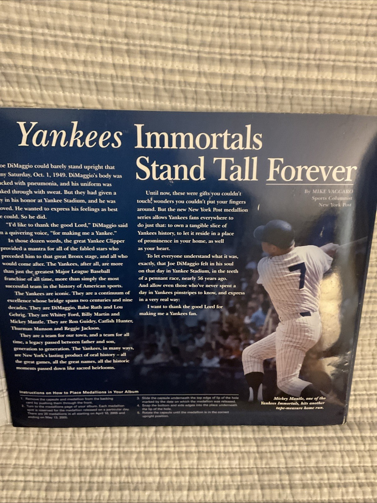 NEW YORK POST**YANKEES IMMORTALS 2005 MEDALLION COLLECTION [ COMPLETE ]