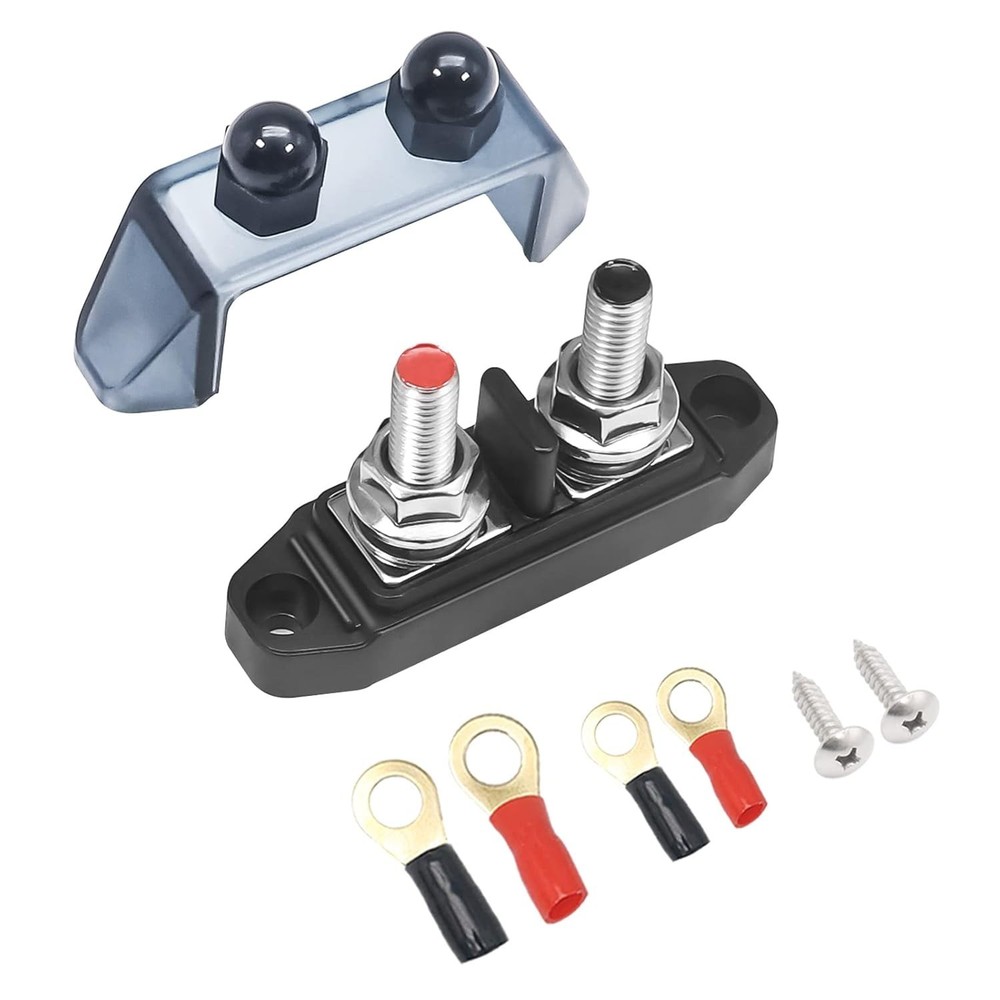 Positive Negative Power Distribution Block 5/16" Studs