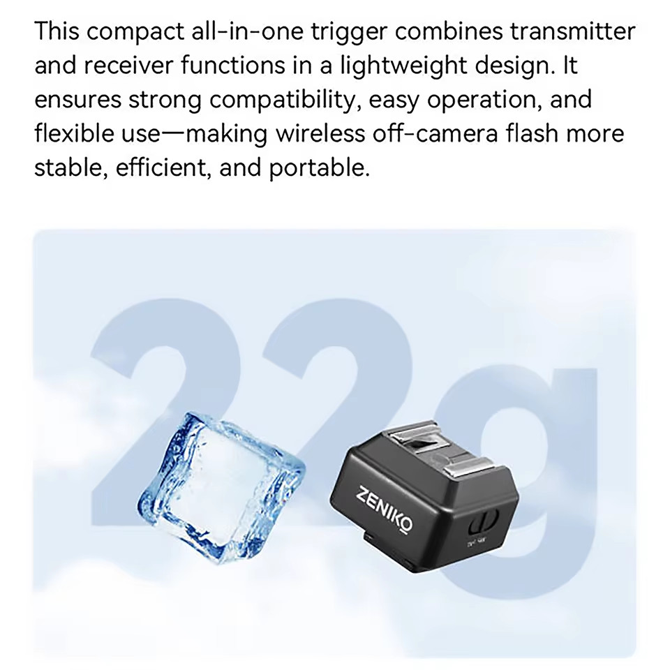 ZENIKO T1 2.4G Wireless Mini Camera Flash Trigger Universal Hot Shoe Trigger New