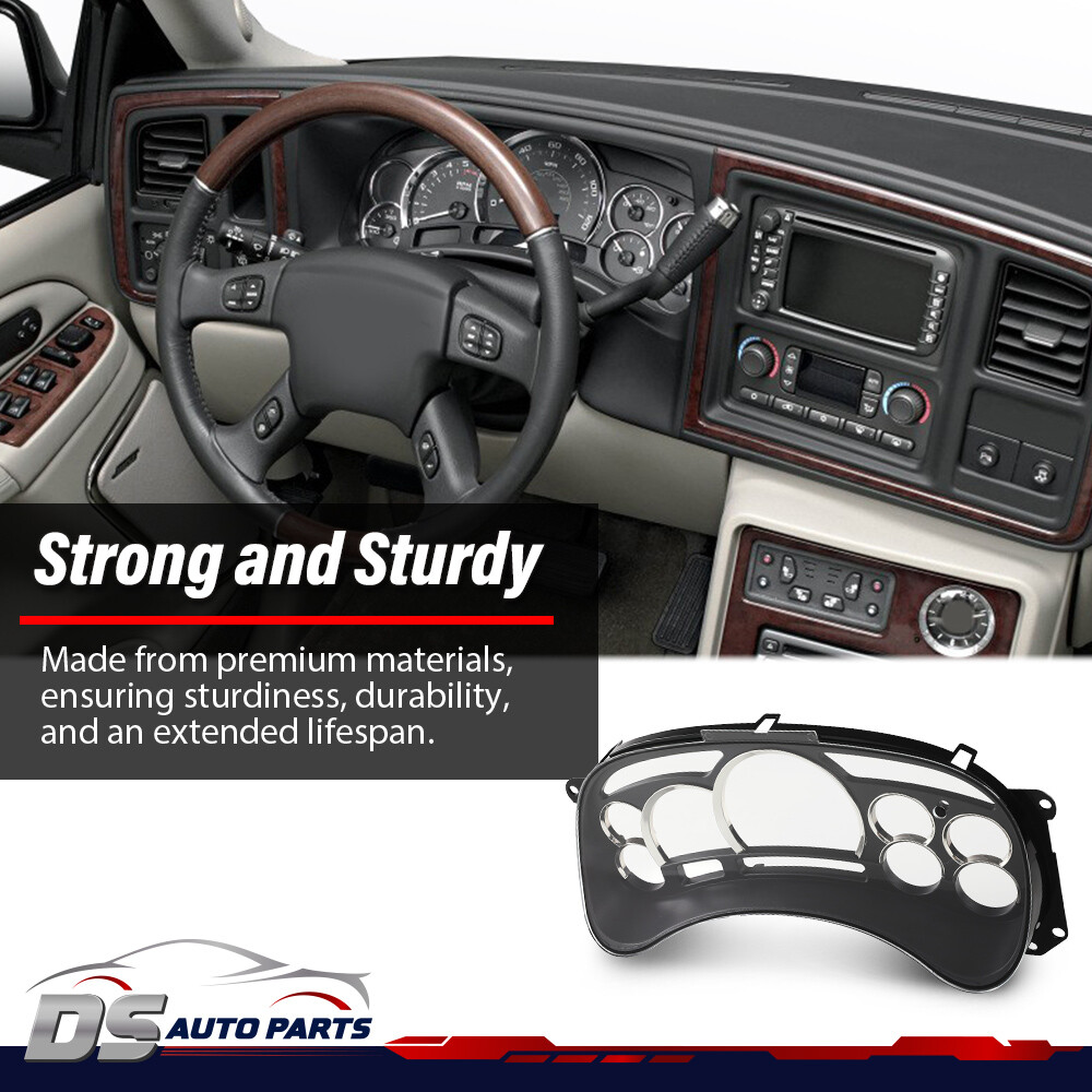 Gauge Cluster Lens Cover Chrome Rings Fit For 2003- 2006 Gm Trucks Suvs Escalade