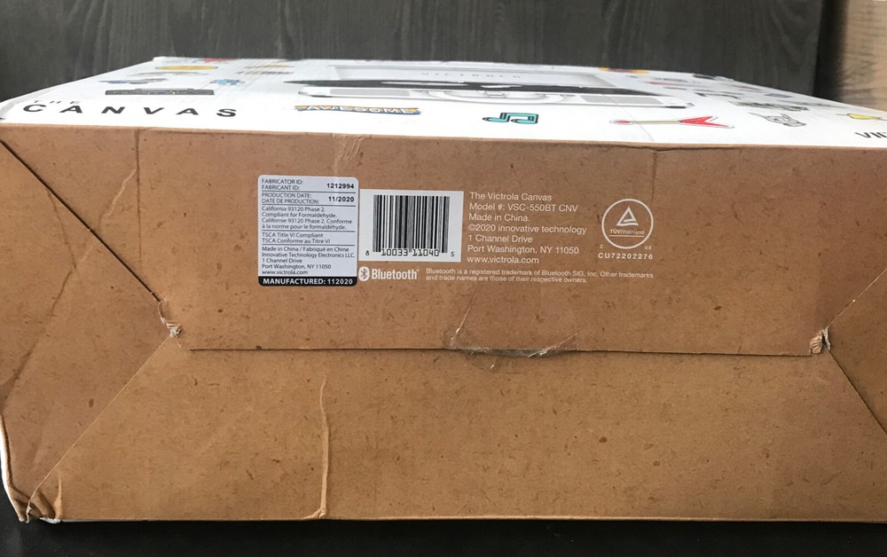 💥 Victrola Create Your Own Suitcase Record Player Bluetooth🆕distressed Box