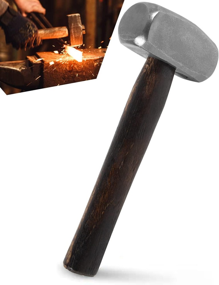Blacksmith 3LB Handmade Forge Hammer for Farrier, Knife Maker, Blacksmith