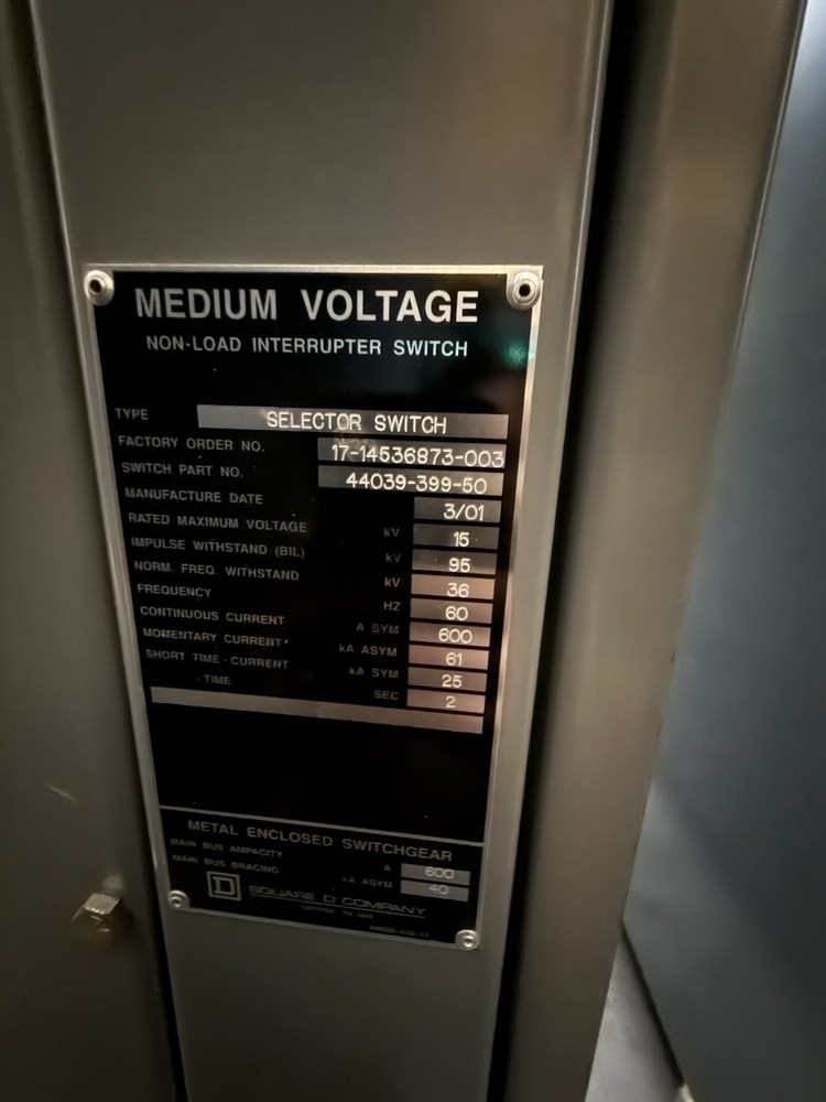 Square D 15kv Interrupter Transfer Switch