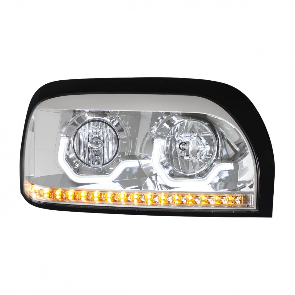 Freightliner Century Chrome Projection LED Headlight - Passenger Side