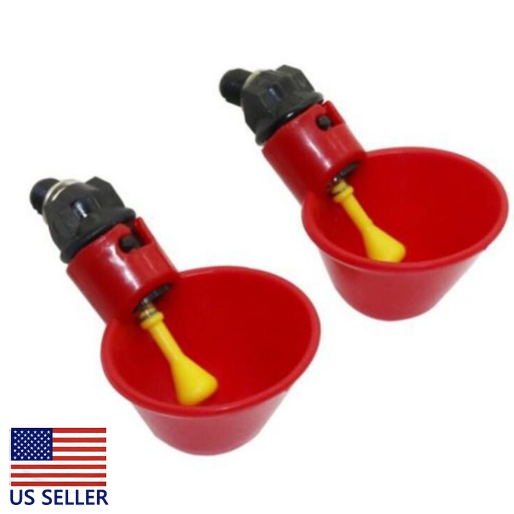 10PCS Chicken Drinking Cup Poultry Water Dispenser Split Automatic Water Feeder