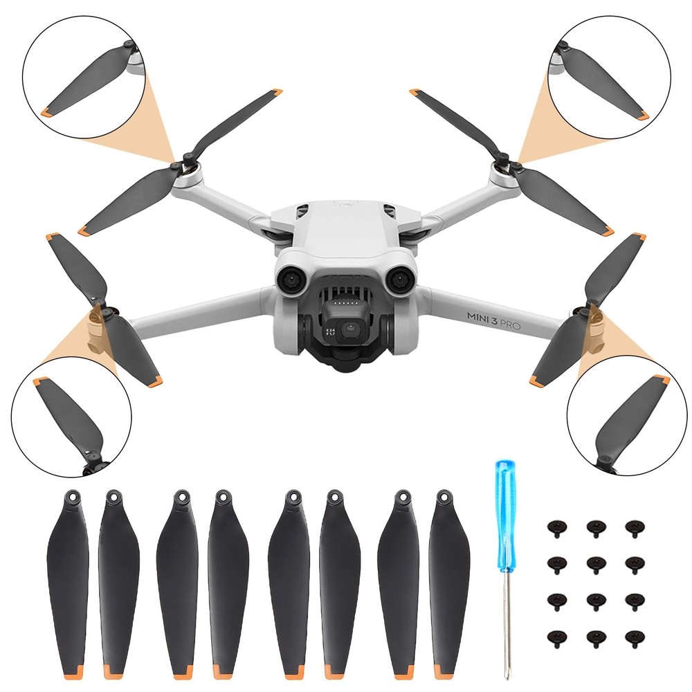 Craznick Mini 4 Pro Accessories Bundle: with Propellers Blades Guard Landing...
