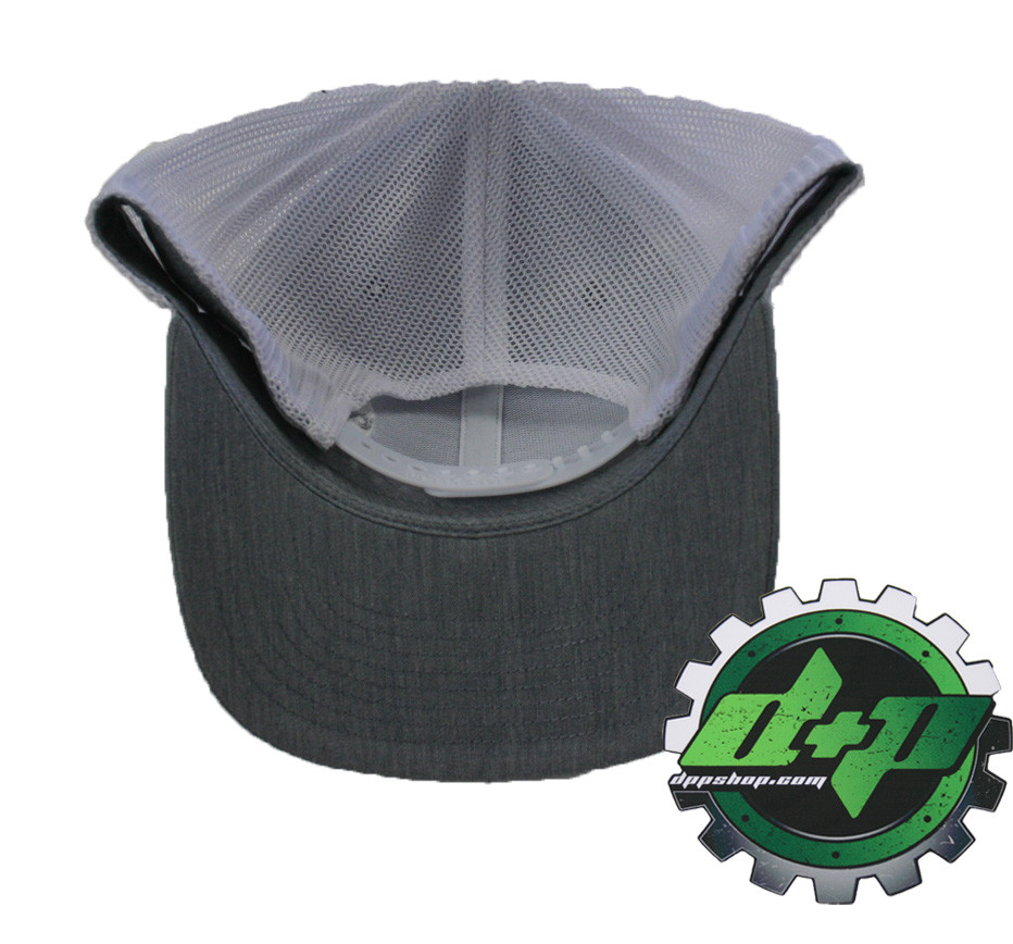 Cummins trucker hat ball richardson Heather Grey white mesh snap back