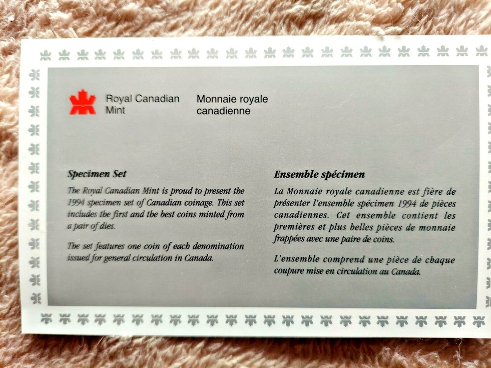 1994 ROYAL CANADIAN MINT SPECIMEN SET