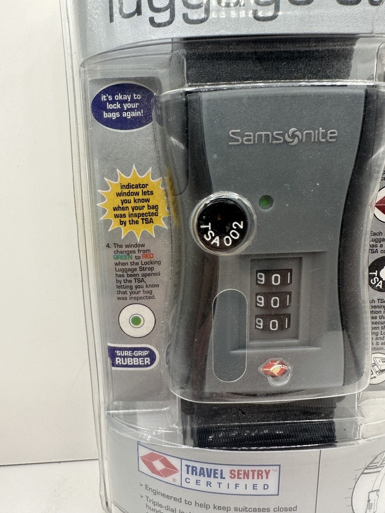 Samsonite Luggage strap: TSA light code activation