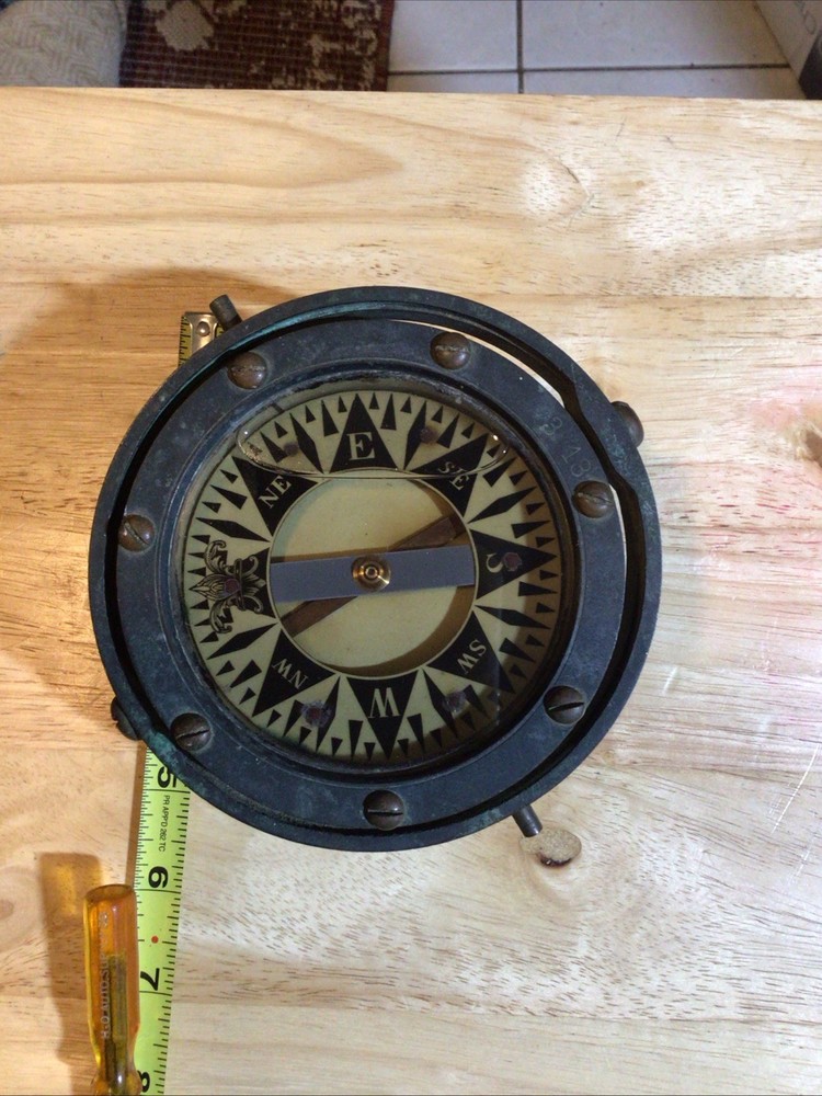 Antique Star Compass Brass