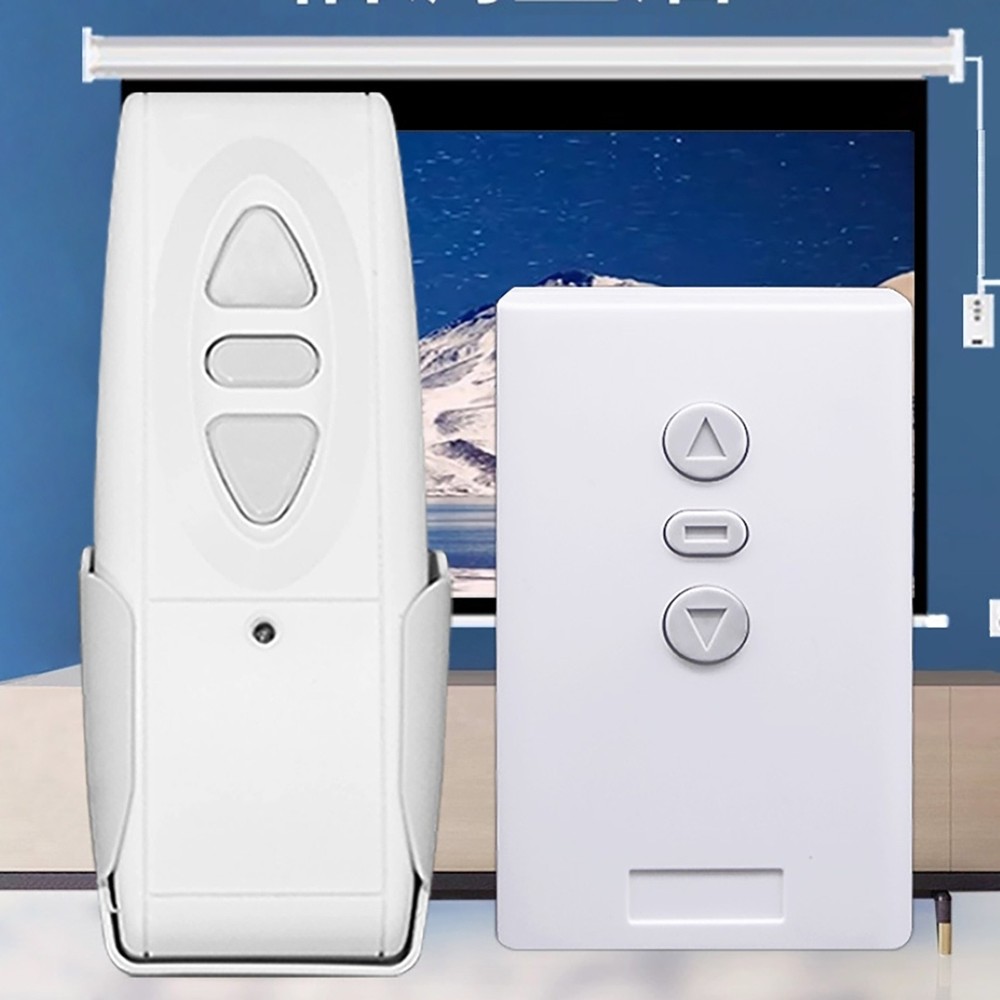 Wireless remote control switch for electric curtains and projector screens
