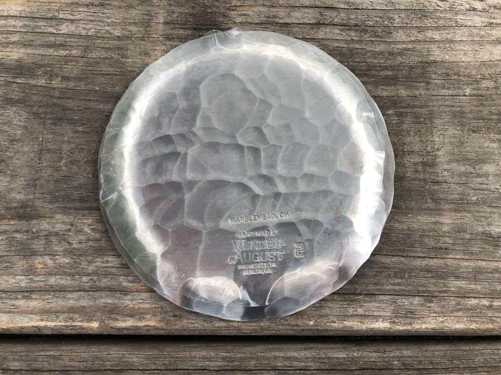 Wendell August Forge Lighthouse Coaster Plate Solid Bronze Marblehead OH 4-3/8"