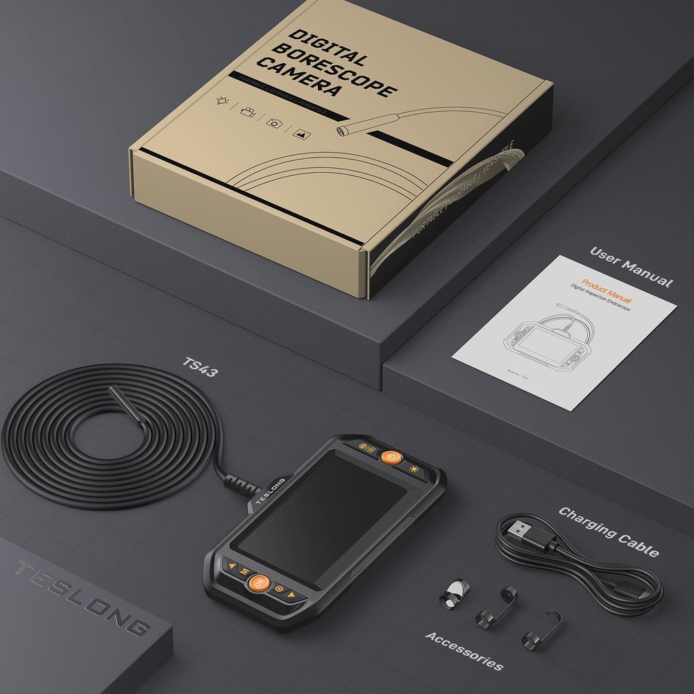 Endoscope Borescope with Light, Snake Inspection Camera for Automotive Engine...