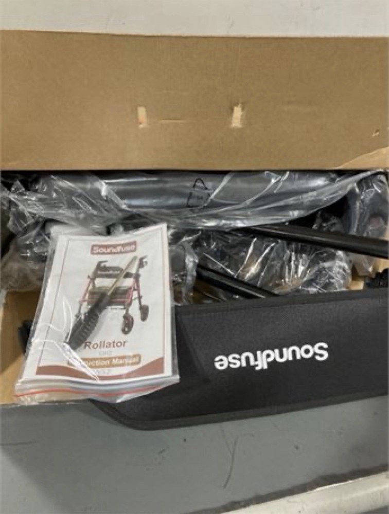 Soundfuse Rollator Walker with Seat – Foldable, Lightweight, 8