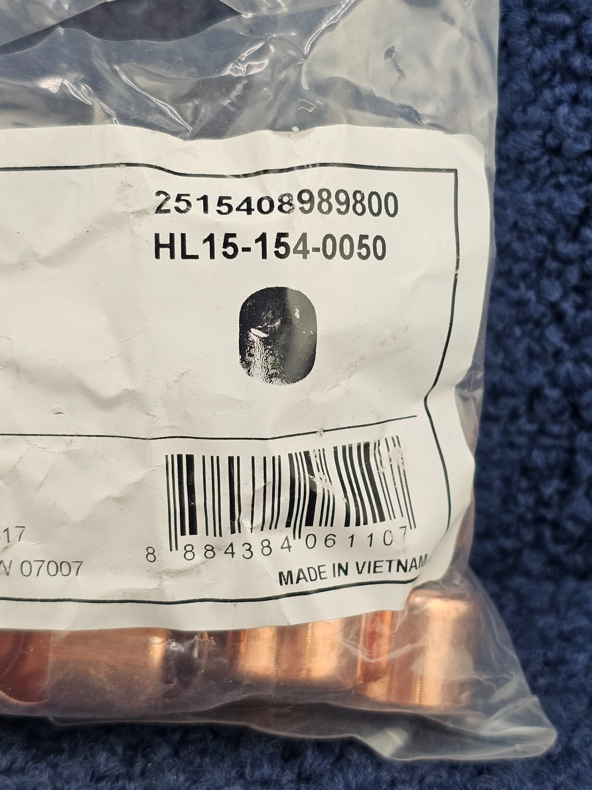 (QTY 25) 2515408989800: 1/2" x 5/8" Wrot Copper Tube End Cap Fits JMF