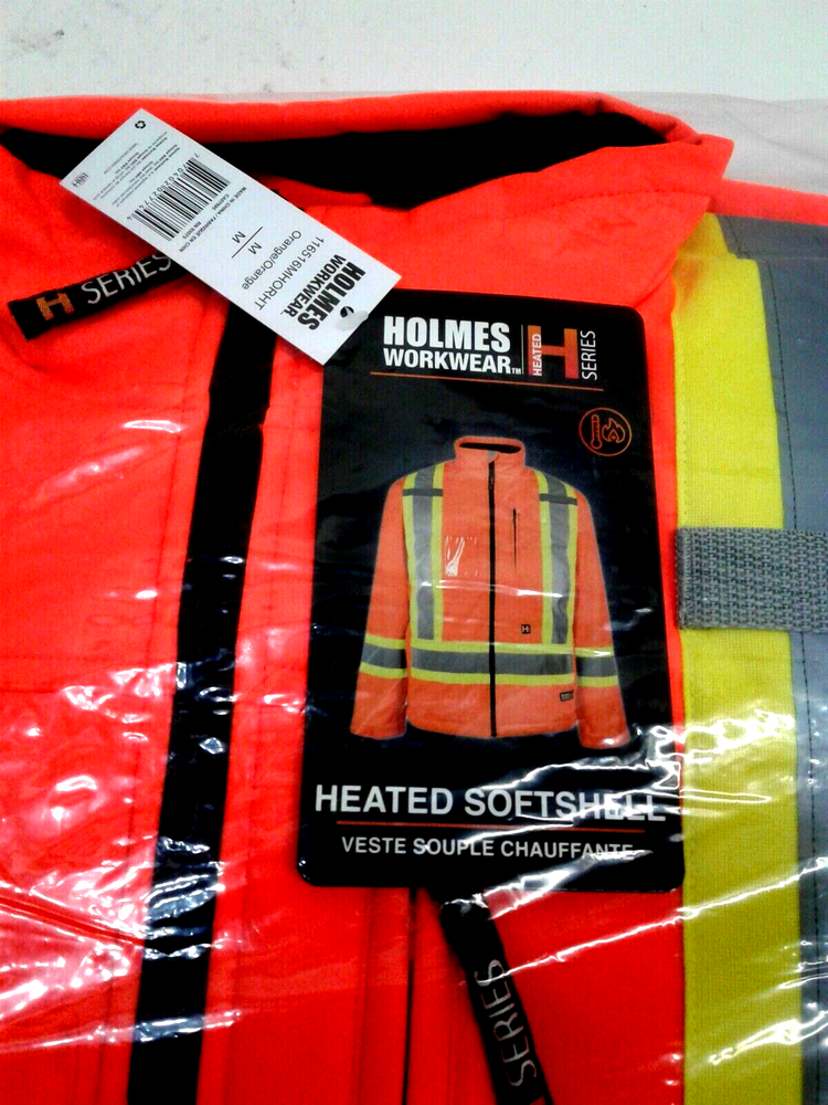 Holmes Workwear 116516MHORHT (M)) Heated Series SoftShell Jacket Orange Medium