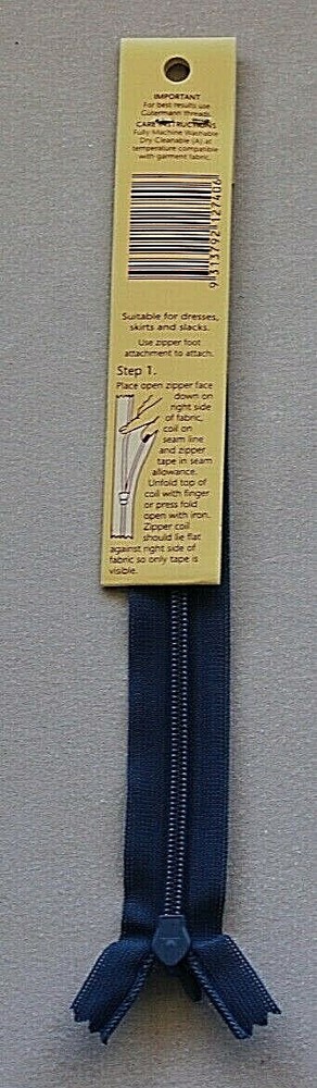 Birch 18cms (7") Royal Polyester Invisible Zipper