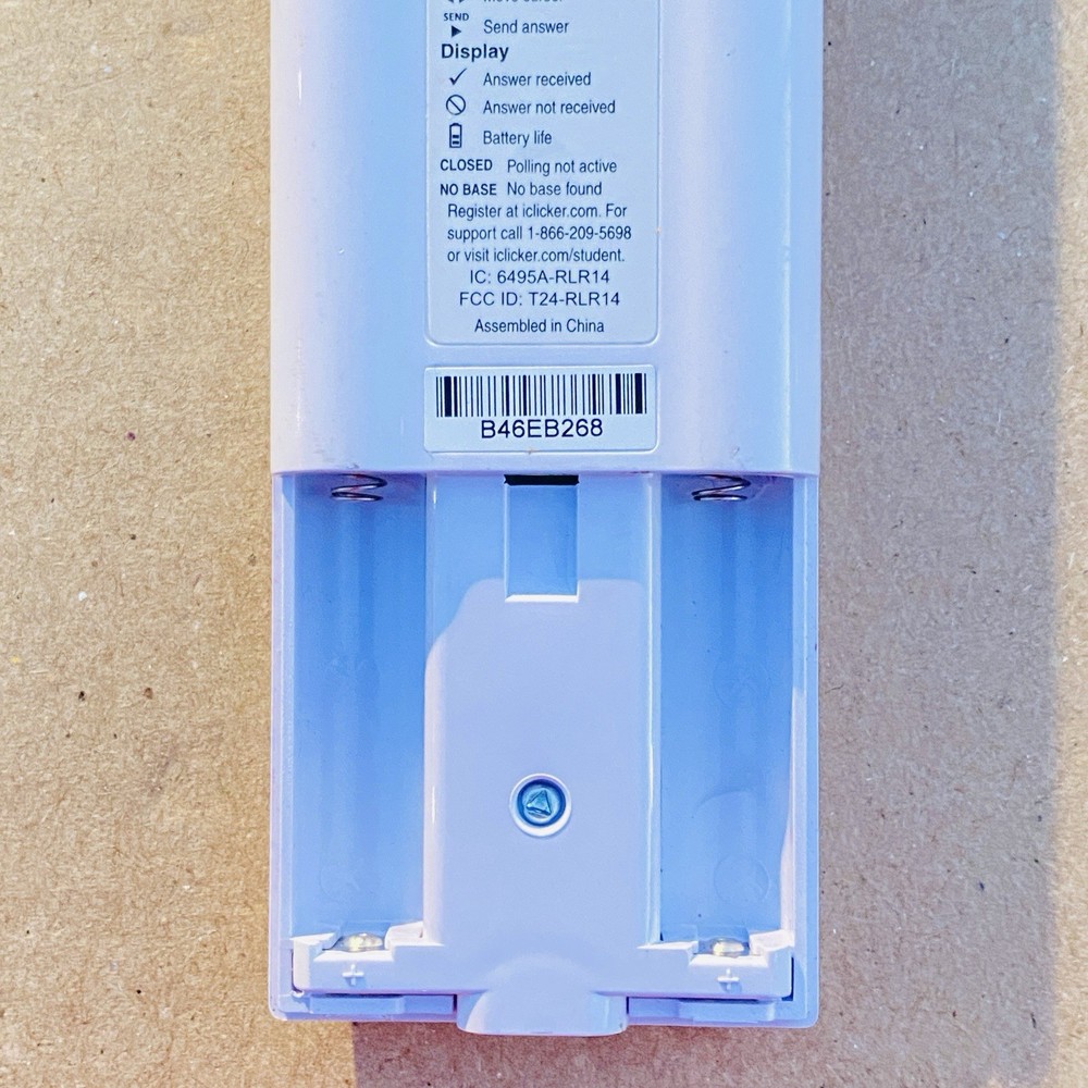 iClicker 2 Student Remote White Modern Clicker for Universities & Colleges