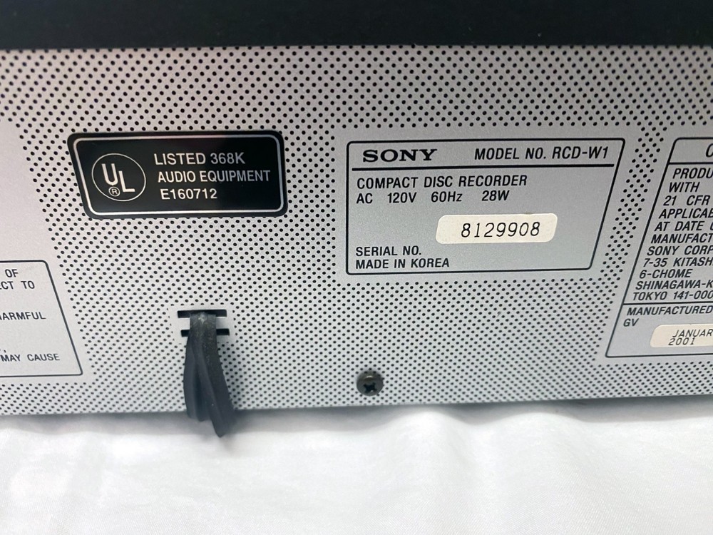 Sony RCD-W1 Dual Deck CD Player / CD Recorder – CD-R/CD-RW - Tested - READ!