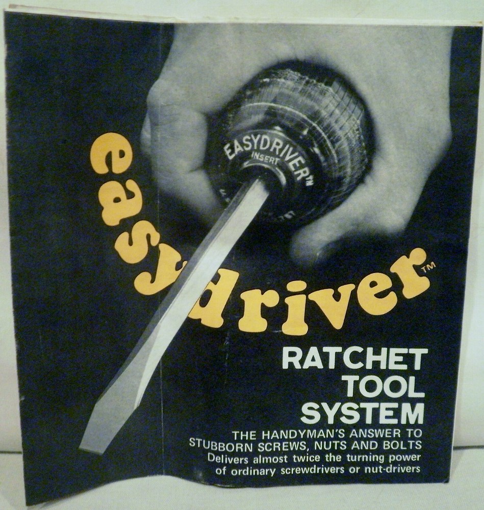 Vintage Creative Tool Easydriver Ratchet Power Ball Tool System with Case