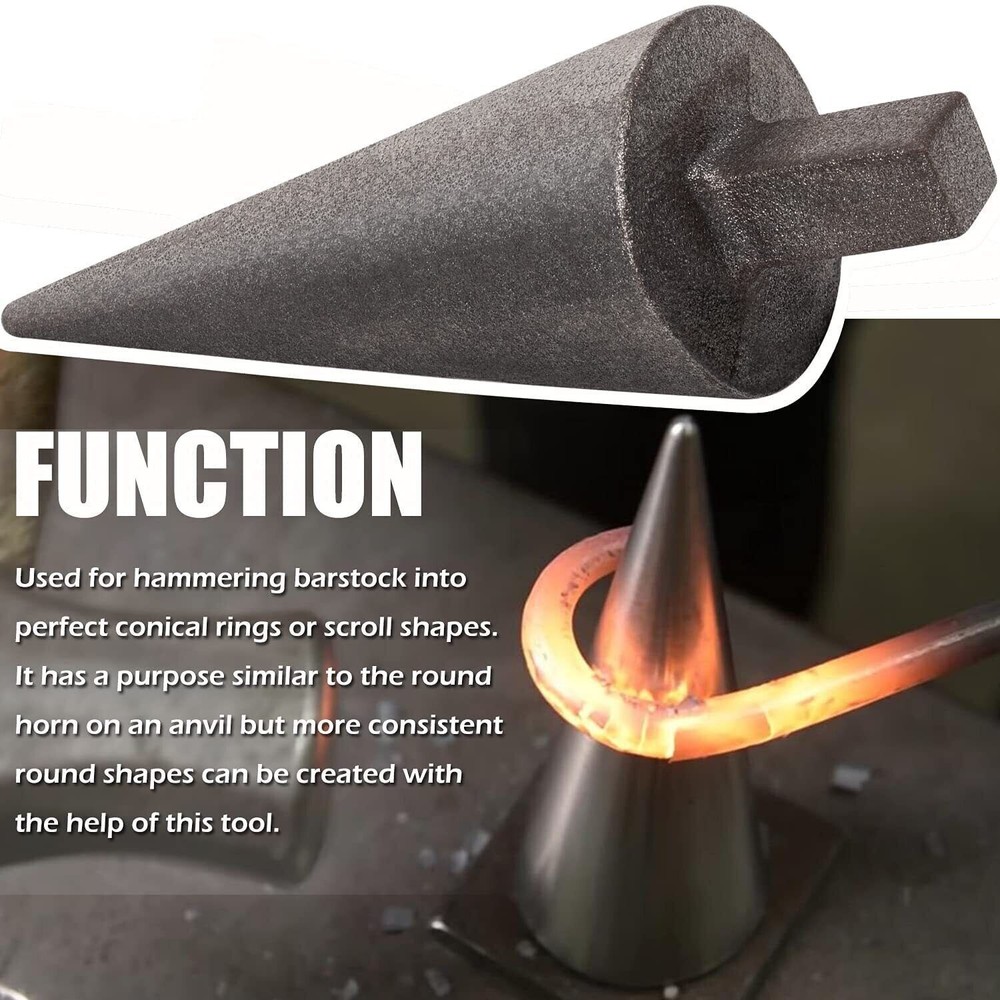 Blacksmith Anvil Mandrel Metal Forming Cone 1" Hardy Tool