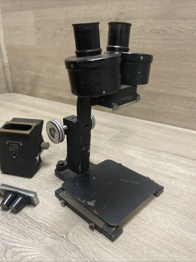 1920-30s Bausch & Lomb Microscope W/ Extras