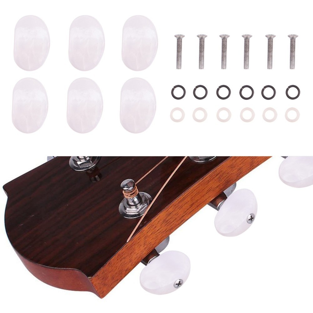 6 Pcs Electric Guitar Tuners Knobs Tuning Peg Button Replacement