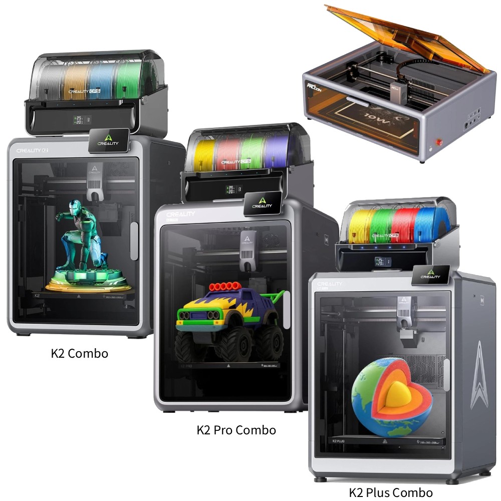 Creality K2 Combo/K2 Pro Combo/K2 Plus Combo 3D Printer 600mm/s MultiColor LOT
