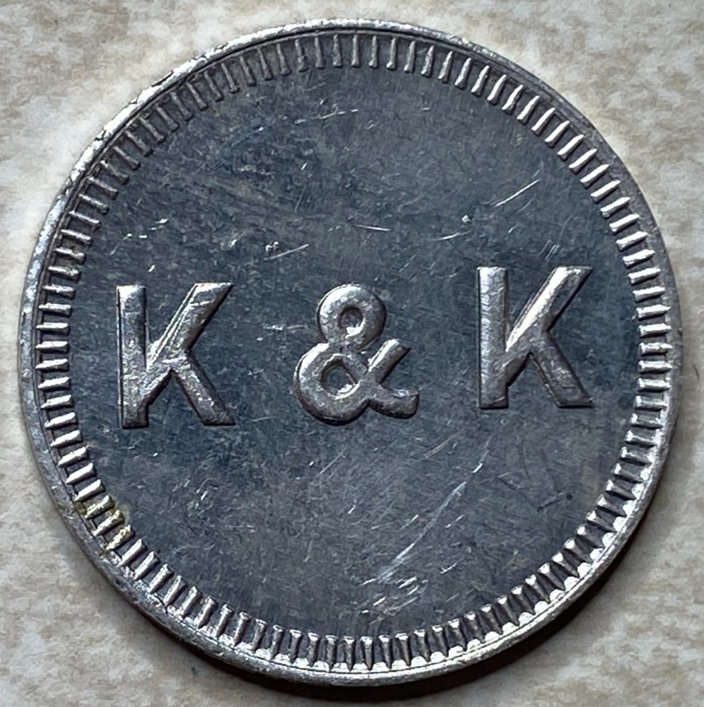 T9206 K & K, Unknown  Anillo Restrike Arcade Token