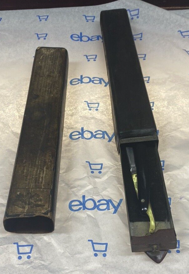 Vintage Black diamond Straight Razor # 36 WITH Leather Sharping Strap