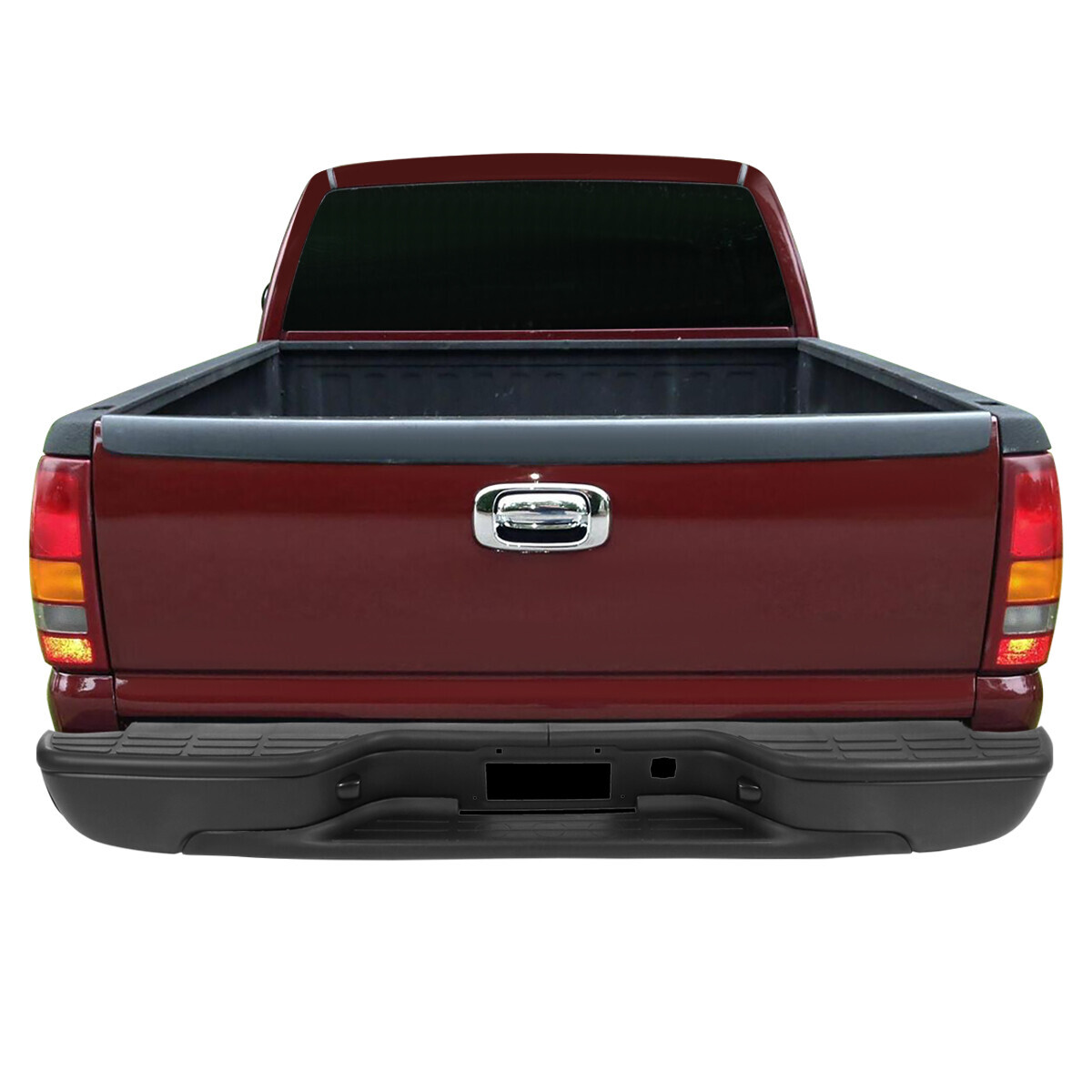 FOR 99-07 CHEVY SILVERADO GMC SIERRA 1500 2500 BLACK REAR STEP BUMPER ASSEMBLY