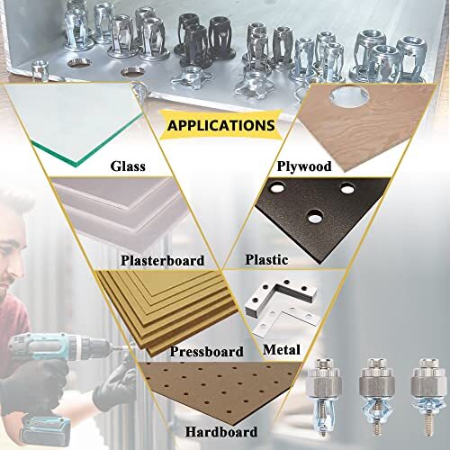 1/4-20 Jack Nut with Installation Tool Threaded Insert Petal Nuts Nutserts