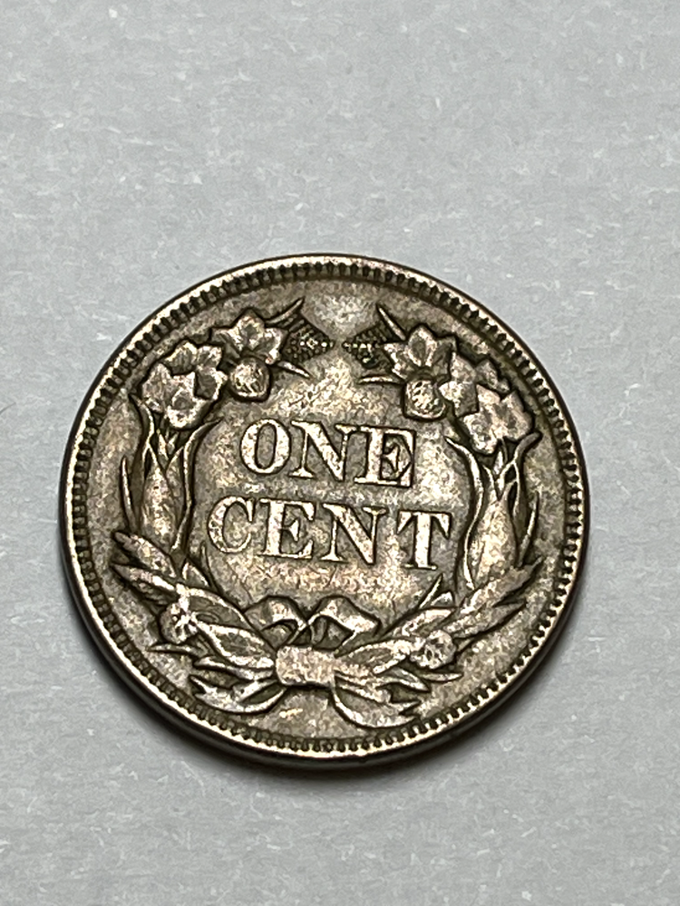 1857 Flying Eagle Cent ( VF + )