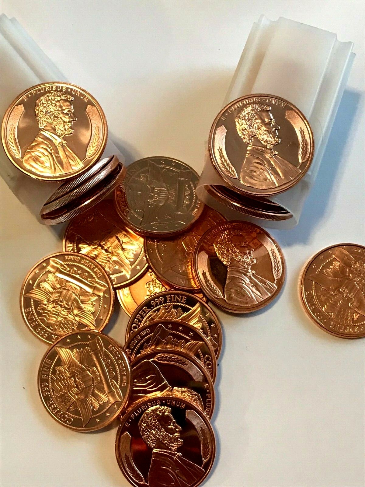 Abraham Lincoln 20 PACK of 1 ounce Copper Coins (1.25lbs), 20 Coins--REEDERSONG